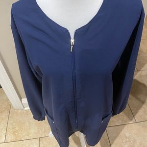 New Navy Blue Jockey Scrubs Labcoat Jacket